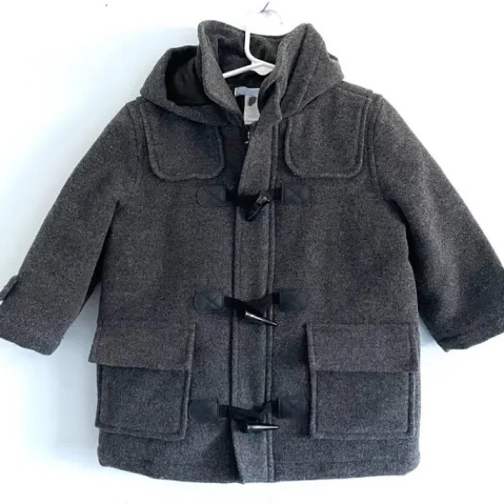 Janie and Jack Gray Toggle Coat Wool Coat - Like new